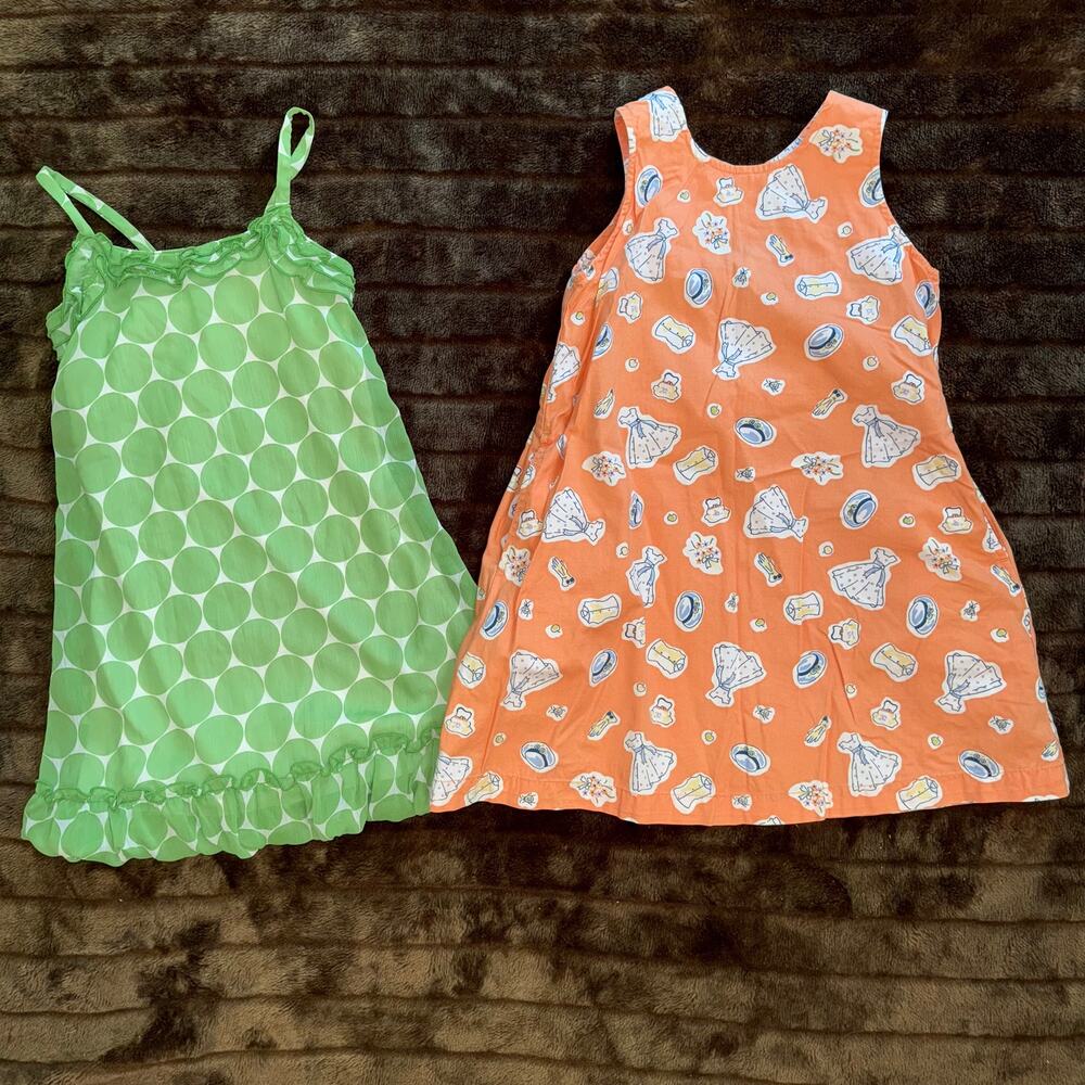 Pair of Girl’s Size 7 Summer Dresses: Lands' End, BCX Girl CLEAN!